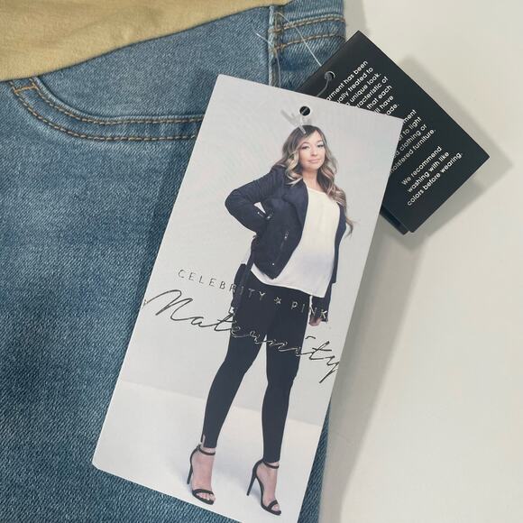 Celebrity Pink Maternity Jeans Small Skinny Ankle Mommy Chic Soft Stretch NWT - Picture 3 of 12